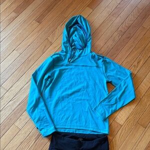 Teal Hooded Pullover L.L. Bean